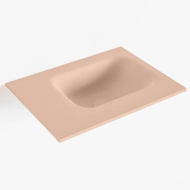 Mondiaz LEX Fontein - 40x30x0.9cm - wasbak Rechts - zonder kraangaten - voor toiletmeubel - Solid surface - Rosee F51103Rosee