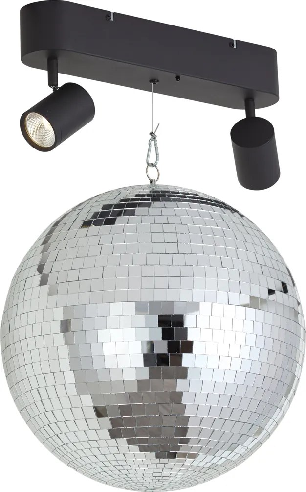 Retro hanglamp discobal incl. LED 2-lichts met afstandsbediening - Discoball