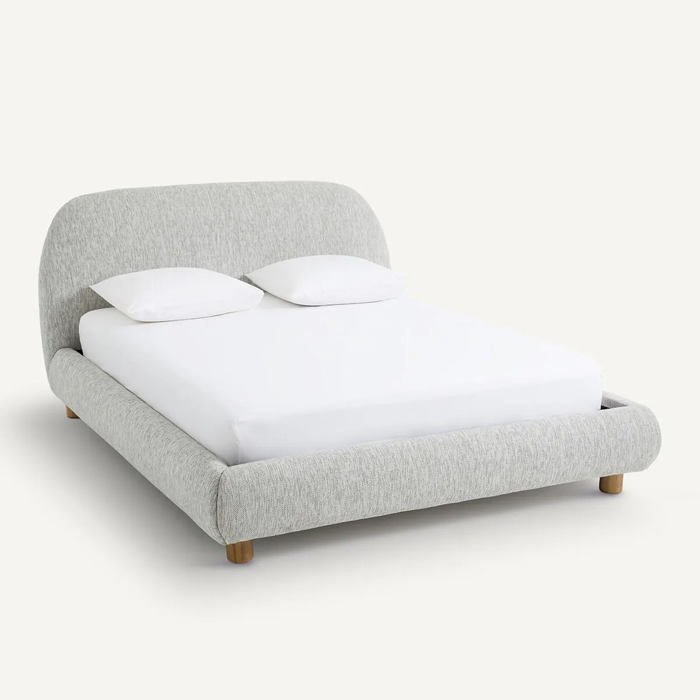 Organisch bed met boxspring, Aude, ontwerp Emmanuel Gallina