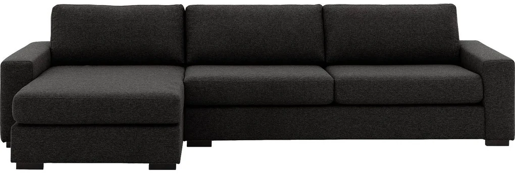 Goossens Hoekbank Lucca Met Chaise Longue grijs, stof, 3-zits, stijlvol landelijk
