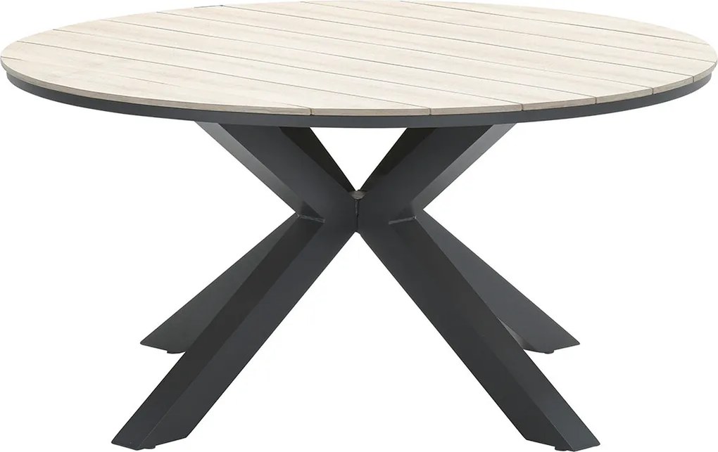 Garden Impressions Marbella tuinset 6-delig earl grey - Tulli tuintafel Ø148 cm