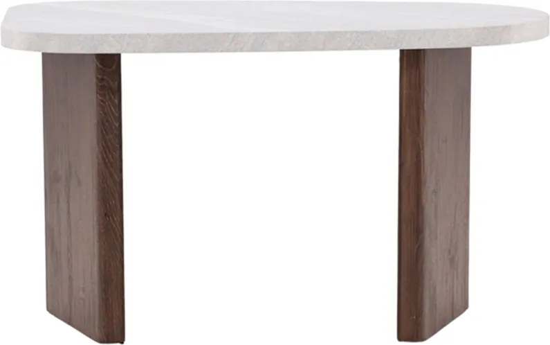 Organische Bijzettafel Bruin - 45 X 70cm.
