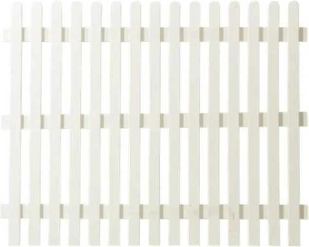 Tuinhek vuren - Retro recht wit (150 x 120 cm)