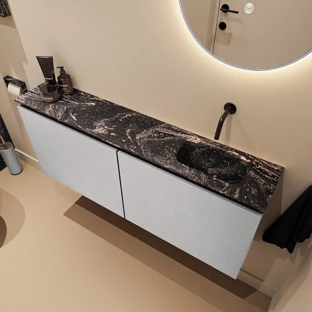 Mondiaz Ture DLux toiletmeubel 120cm plata met wastafel lava rechts zonder kraangat