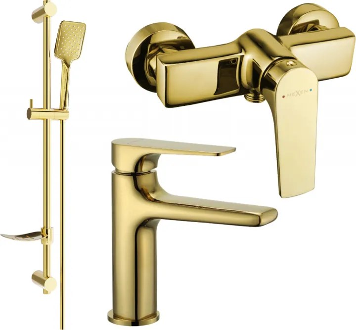 Mexen Lynx DF62 doucheset, goud - 745904DF62-50