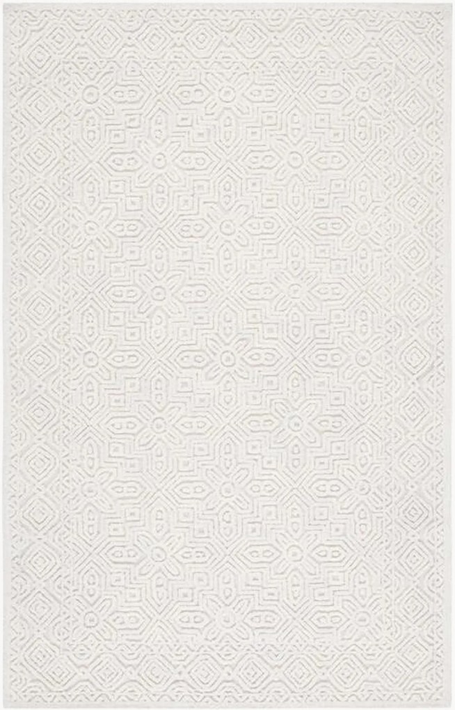 Handgetuft hoog-laag wollen vloerkleed Mariselle