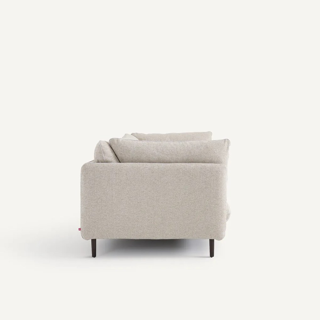 Compacte bank in viscose met structuur en linnen, BOTERO