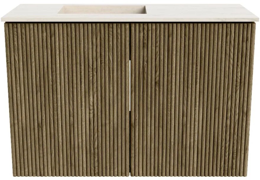 Mondiaz Joya DLux 60cm toiletmeubel dusk met wastafel faye links 1 kraangat meli