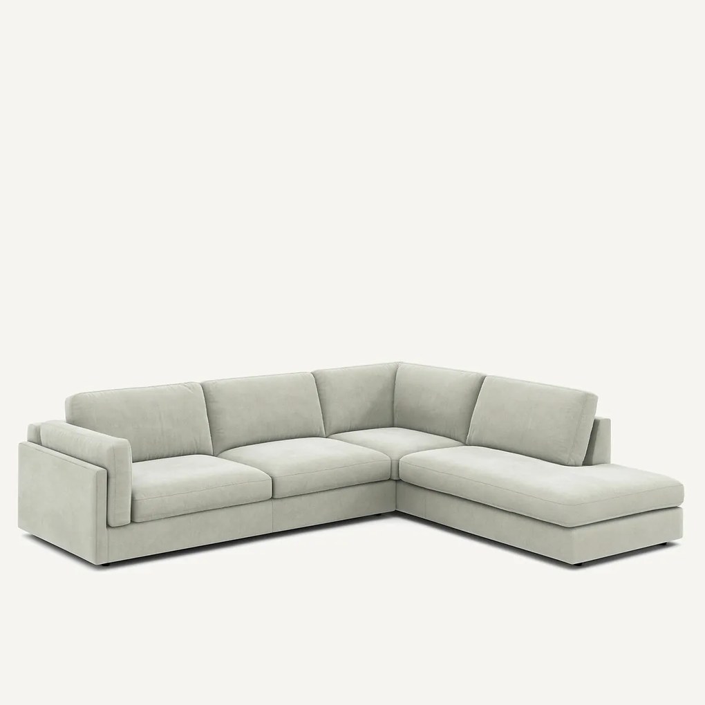 Hoekbank van stonewashed fluweel, César