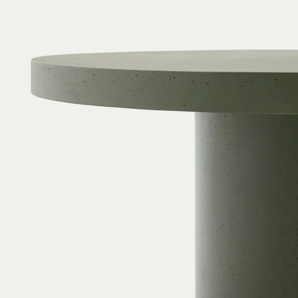 Kave Home Aiguablava Cement Eettafel Rond Groen 120 Cm - 120 X 120cm.
