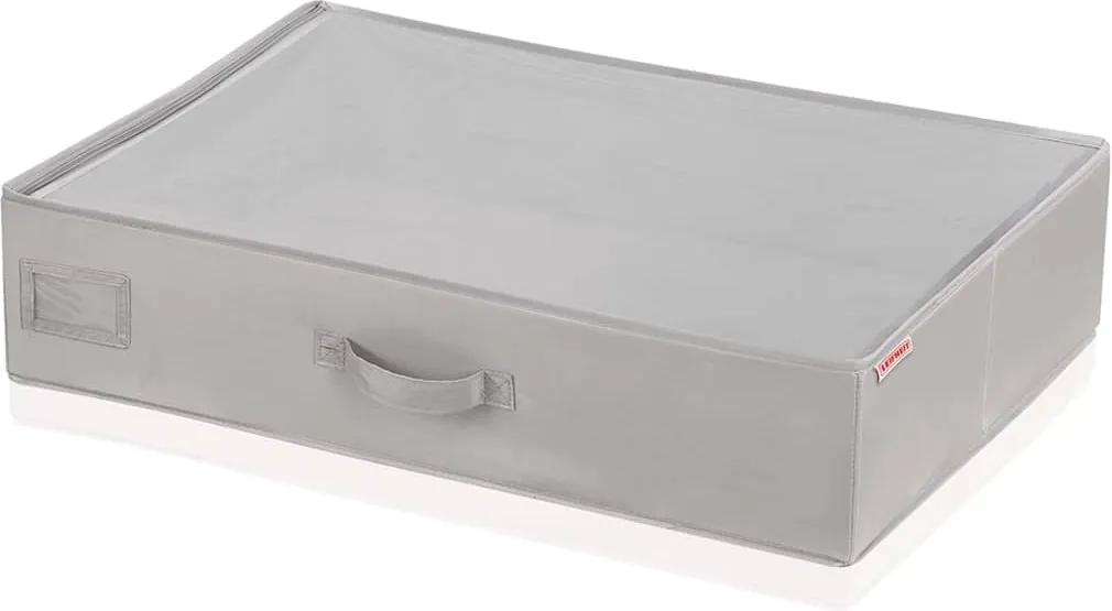 2 st Opbergbox voor onder het bed klein 64x45x15 cm grijs