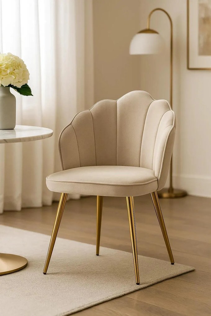 Blume Goud Fluwelen Stoel