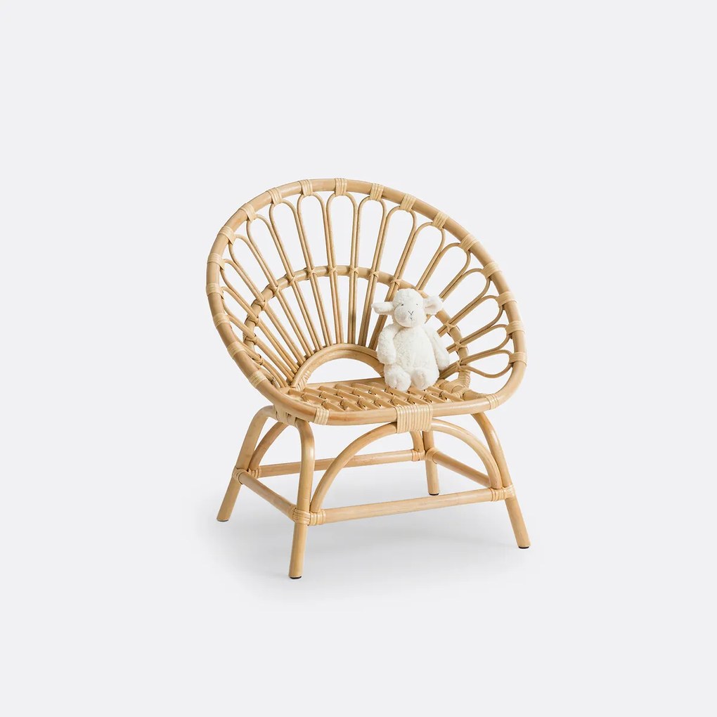 Fauteuil in rotan, voor kinderen, Albin