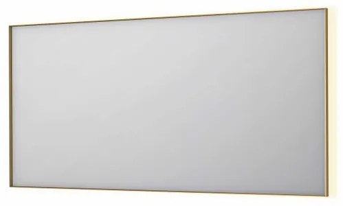 INK SP32 spiegel - 160x4x80cm rechthoek in stalen kader incl indir LED - verwarming - color changing - dimbaar en schakelaar - geborsteld mat goud 8410092
