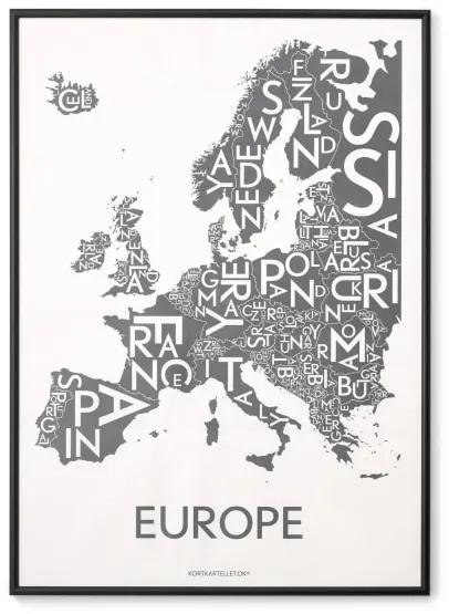 Kaart van Europa door Kortkartellet