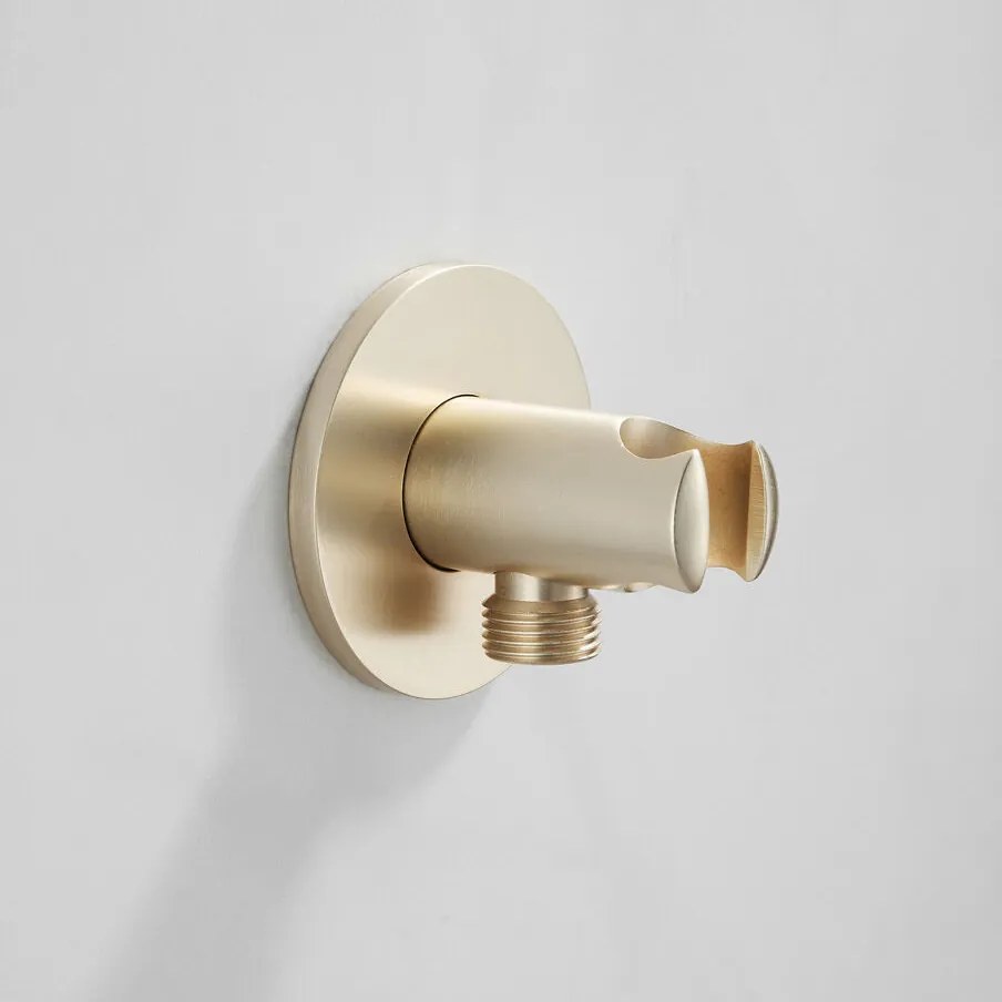 Saniclear Brass inbouw regendouche met 20cm hoofddouche, plafondarm en 2 standen handdouche geborsteld messing - mat goud