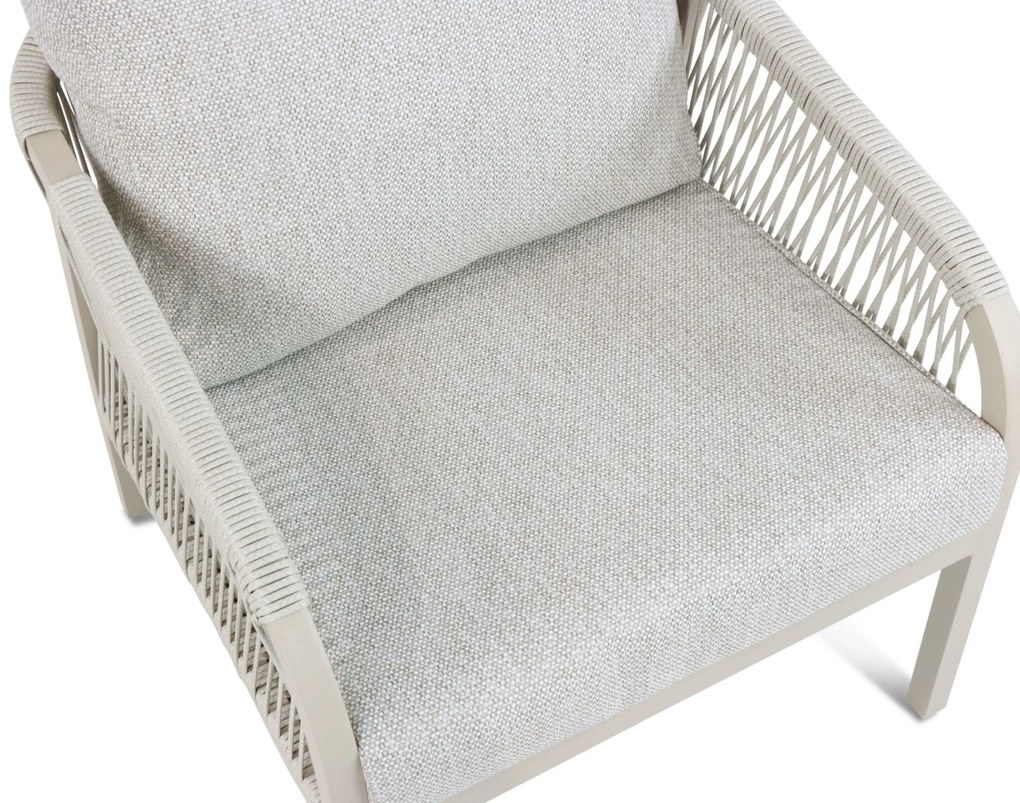Stoel en Bank Loungeset 5 personen Aluminium/rope Taupe Lifestyle Garden Furniture Biagio