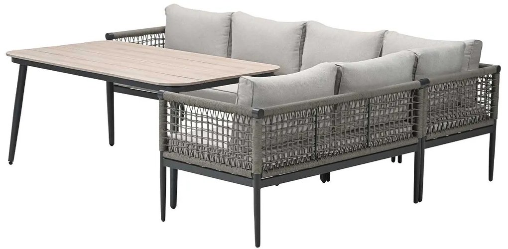 Garden Impressions Burela lounge dining set 5-delig rechts - taupe