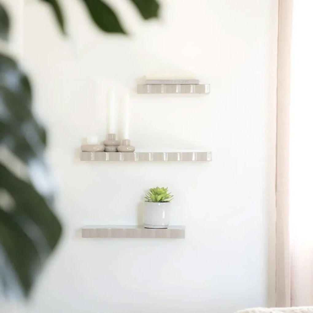 By-Boo Prinz Wandrek Set Van 3 Taupe - 66x14x4cm.