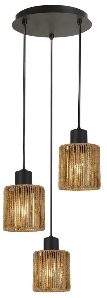 Hanglamp  APP1820-3CPR NATURE BLACK