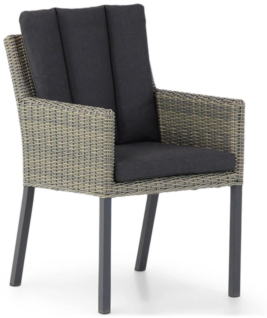 Tuinset 4 personen 90 cm Wicker Taupe Garden Collections Oxbow/Veneto