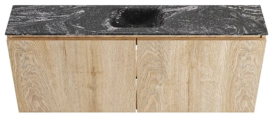 Mondiaz Ture DLux toiletmeubel 120cm washed oak met wastafel lava midden zonder kraangat