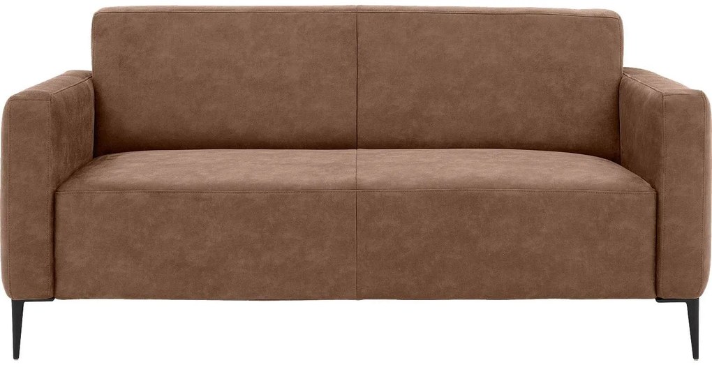 Goossens Key West bruin, micro leer, 2,5-zits, modern design