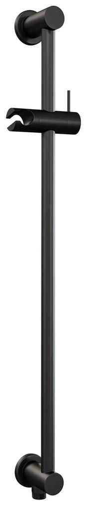 Brauer Black Carving complete inbouw regendouche set 18 met 30cm douchekop, plafondarm, staafhanddouche en glijstang mat zwart