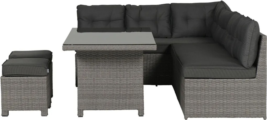 Garden Impressions Lapa lounge dining set 5-delig - grijs