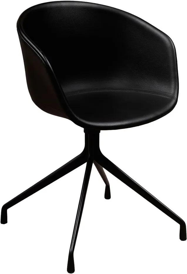 Hay About a Chair AAC21 stoel Sierra Leather zwart zwart onderstel