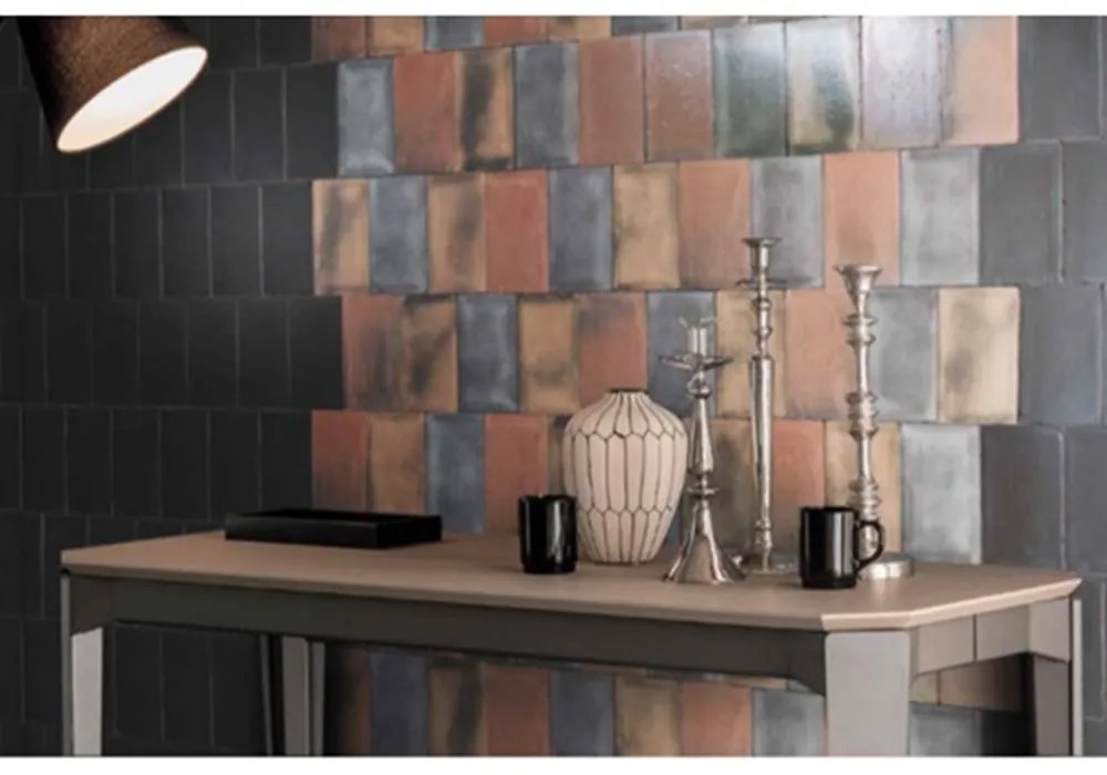 Terre d'Azur Spatula Metallo wandtegel 10x20cm brons mat - 26 stuks per doos