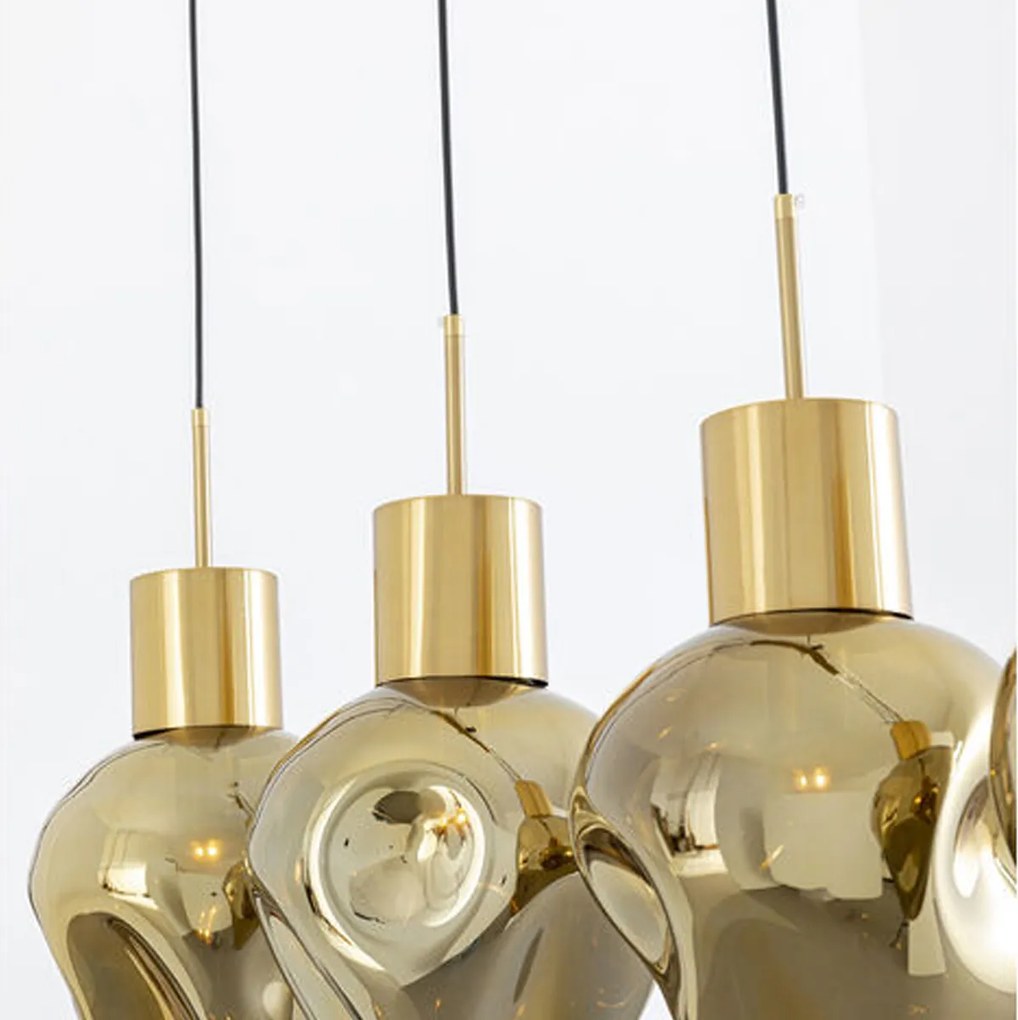 Eettafel Hanglamp Gedeukt Glas Goud