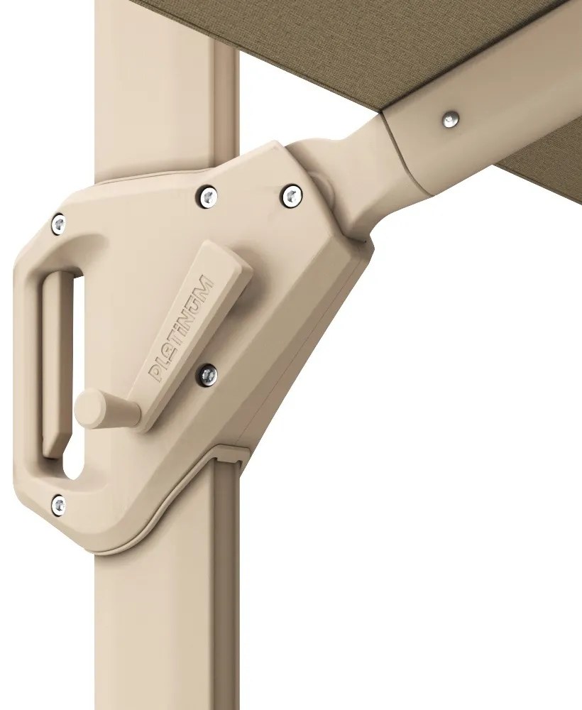 Platinum Challenger Premium T1 4x3 m - Champagne Sandstone met Marbella voet en hoes