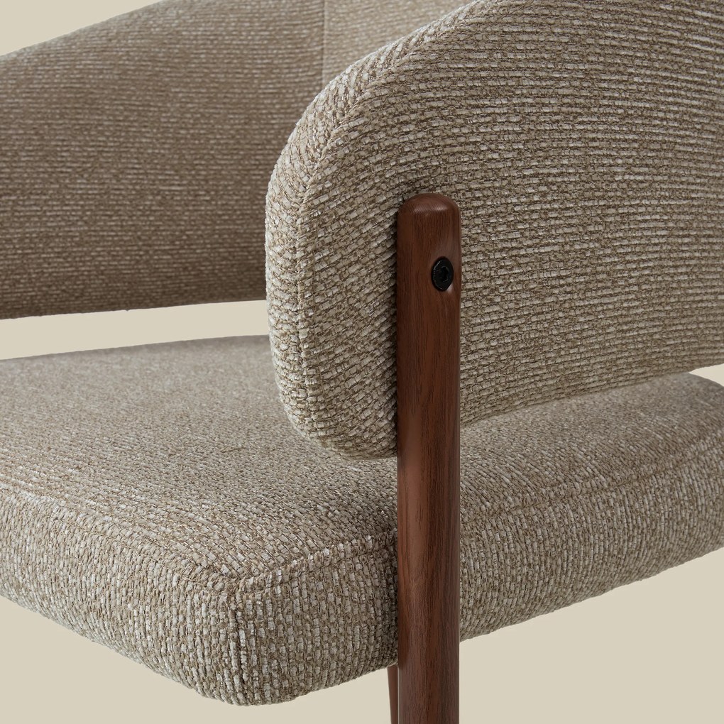 Walnoot Eetkamerstoel Met Armleuningen