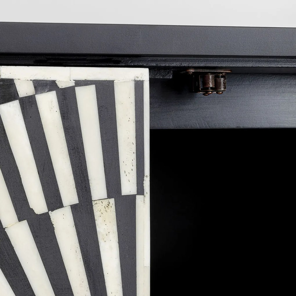 Design Dressoir Zwart Wit - 160x40x80cm.