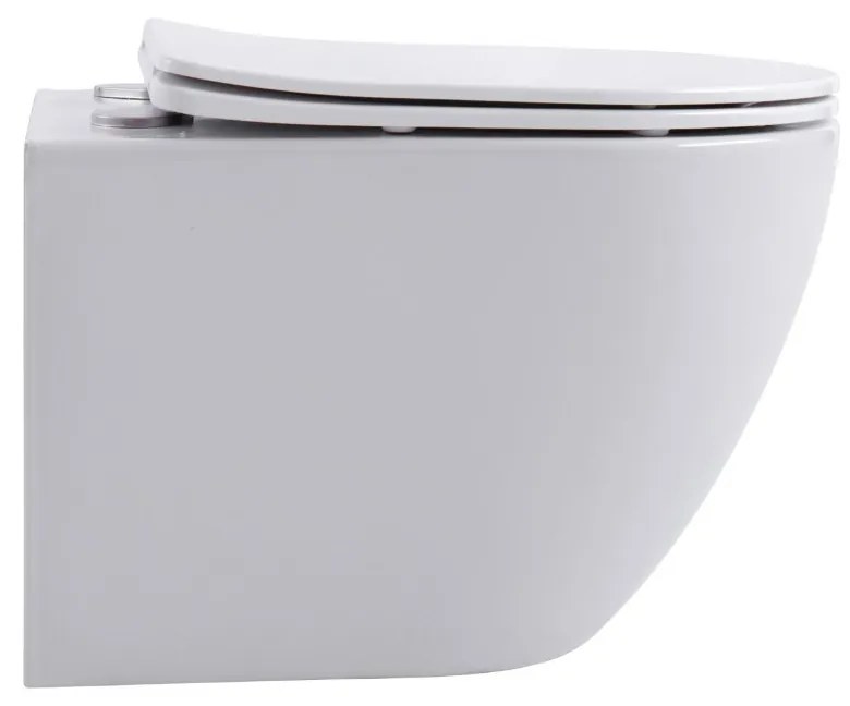 Sanigoods Cyclona compact randloos hangtoilet met tornado flush en zitting wit mat
