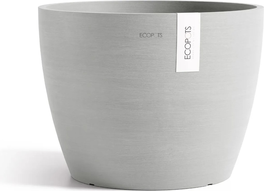 Ecopots bloempot Stockholm 45 - Rond - White Grey -Ø45 x H34,2 cm