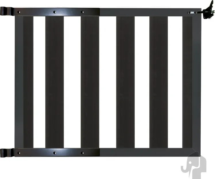 Tuinhek poort composiet Design antraciet met antraciet alu frame incl. beslag (100 x 80 cm)