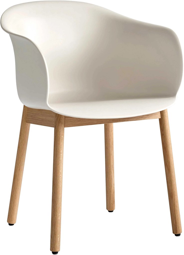 &tradition Elefy JH30 stoel met eiken onderstel soft beige