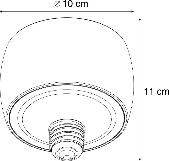 E27 LED lamp deco zwart 6W 370 lm 3000K