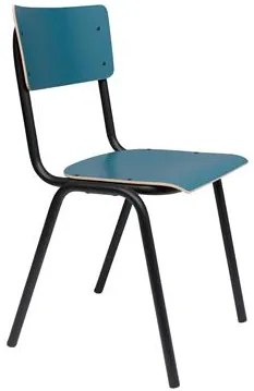 Zuiver Back To School Mat Eetkamerstoel - Petrol - Set Van 2