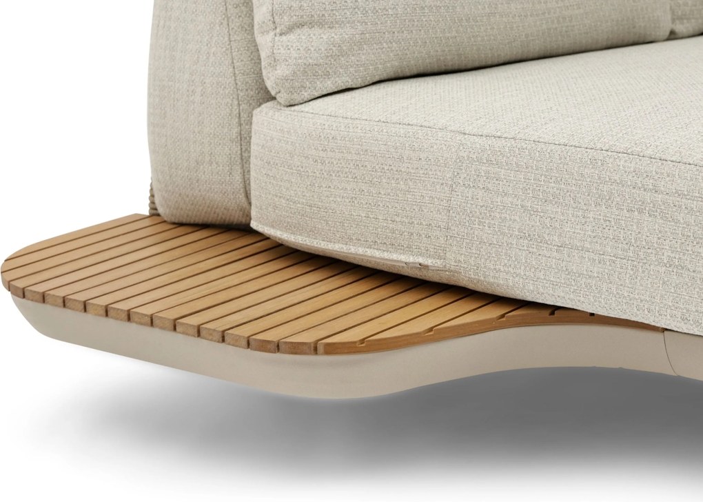 Hoek loungeset 5 personen Outdoor textiel Zand/Beige Coco Dunea