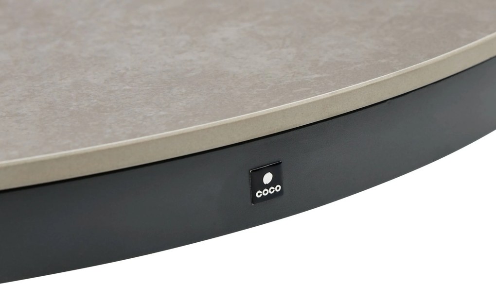 Tuintafel rond  90 cm  Grijs   Tivano in hoogte verstelbare