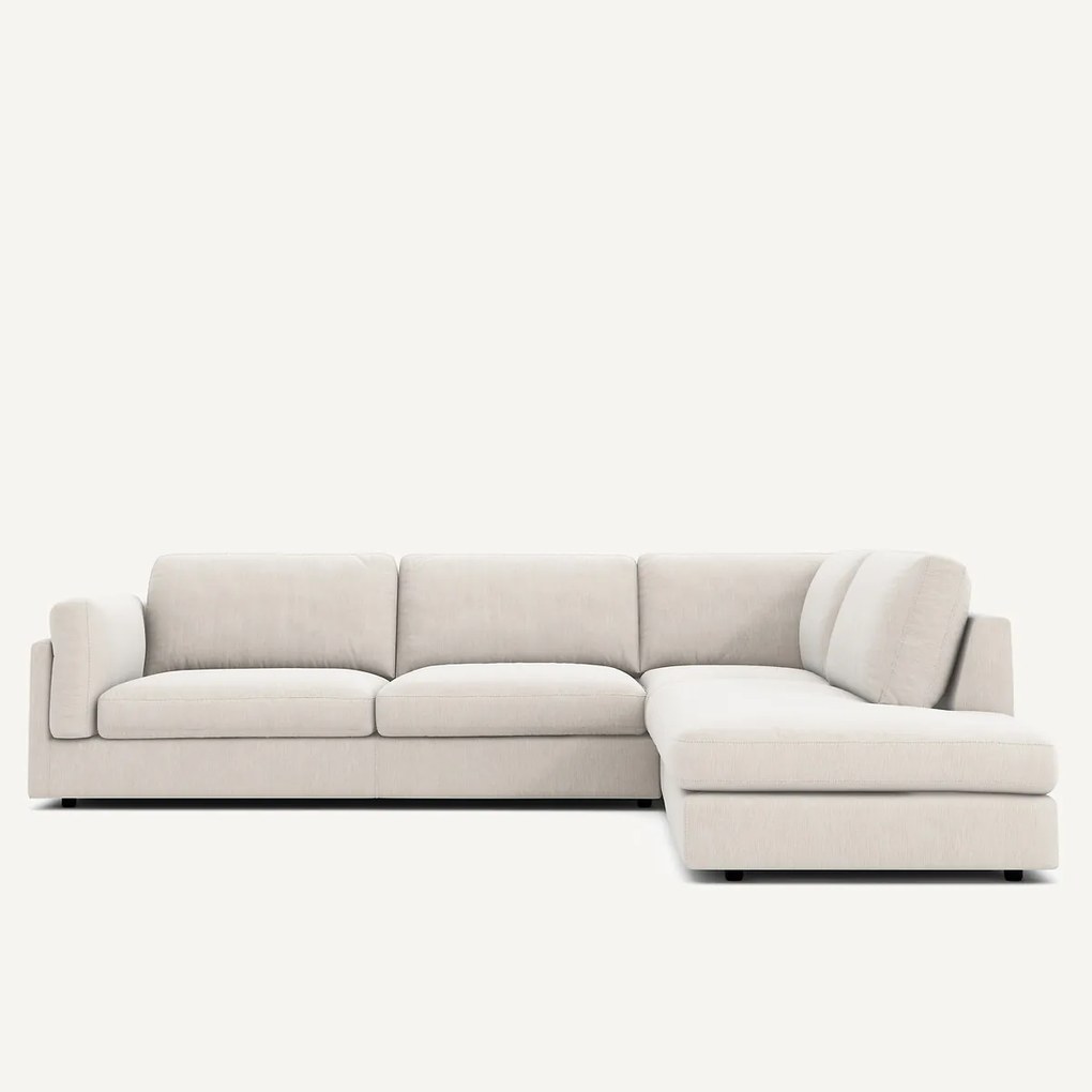 Omvormbare hoekbank, chenille fluweel, CÉSAR