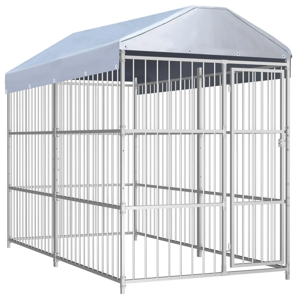 vidaXL Hondenkennel voor buiten met dak 300x150x200 cm