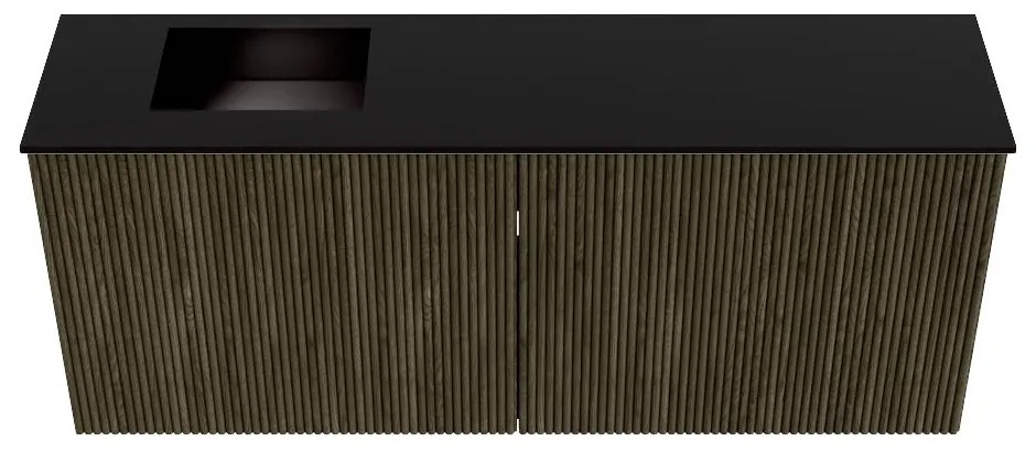 Mondiaz Joya 100cm toiletmeubel shadow met wastafel faye links zonder kraangat urban
