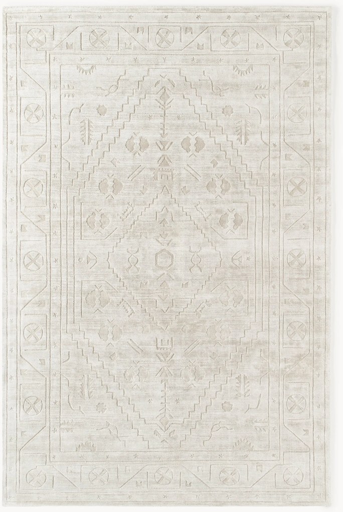 Handgeweven viscose vloerkleed Shaila