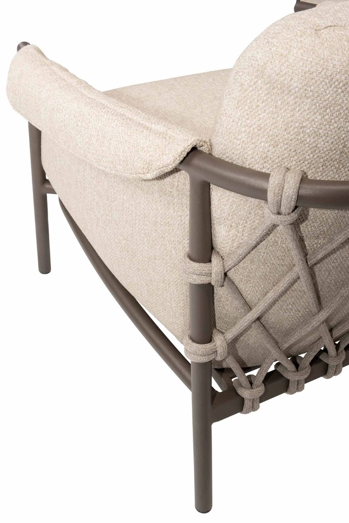 4 Seasons Outdoor Ezra loungestoel terre SALE Loungestoel bruin weerbestendig