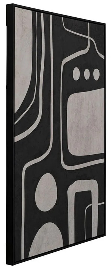Kare Design Artistic Blacky Abstract Schilderij Zwart Wit
