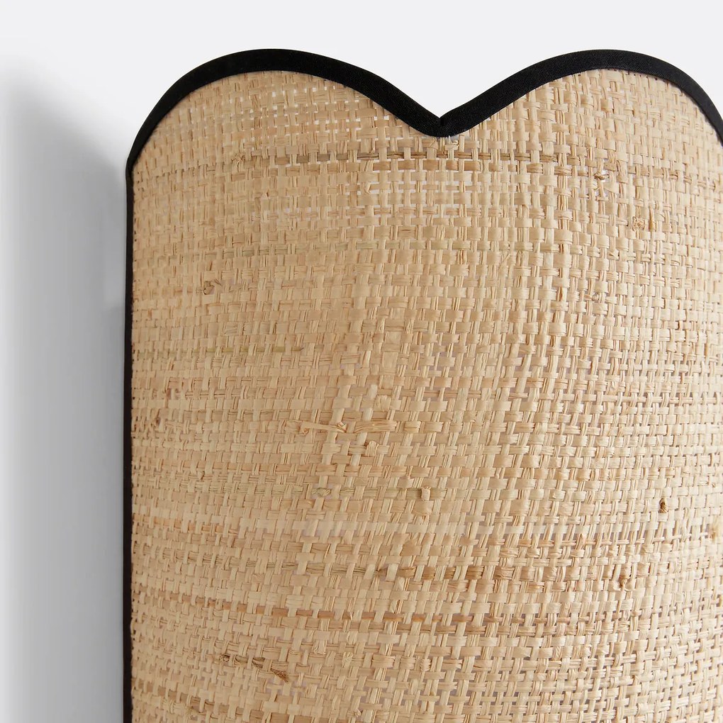 Wandlamp in raffia, Dolkie